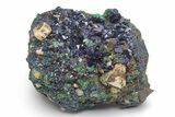 Lustrous Azurite and Malachite Crystal Association - China #217665-1